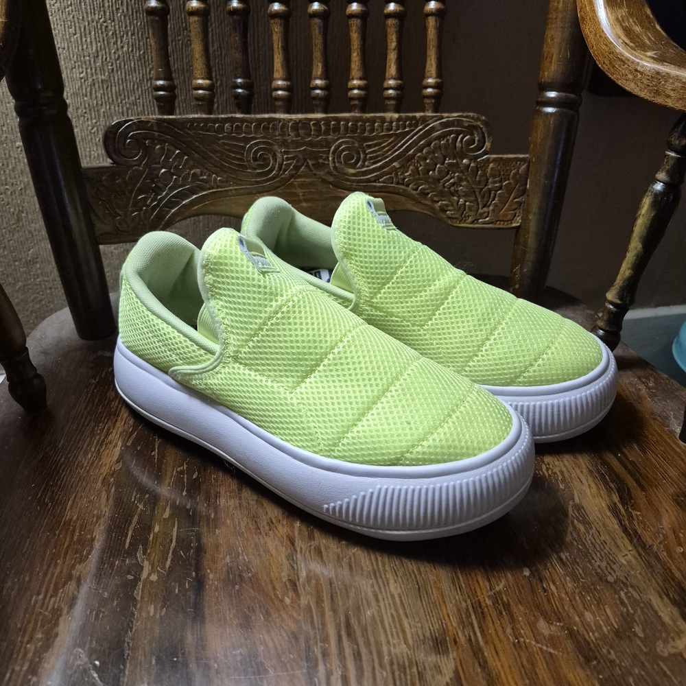 Puma Women's Lime Green Slip-On Sneakers